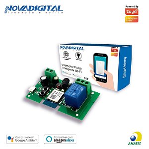 Interruptor De Pulso Wifi + 433mhz Nova Digital Tuya