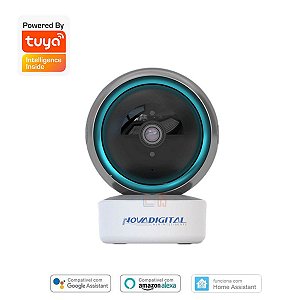 Câmera Inteligente Smart 360 PTZ 2MP Tuya Nova Digital