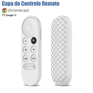 Capa de Proteção do Controle Remoto Chromecast Google TV - Cor Branco