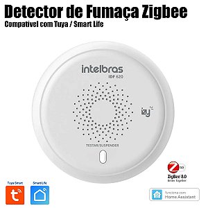 Sensor Detector de Fumaça Zigbee Smart IDF 620 Intelbras Tuya
