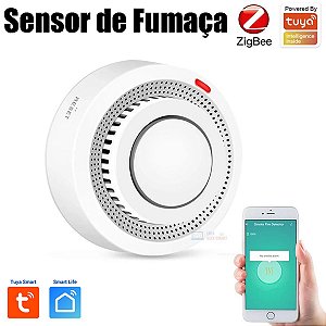 Sensor Detector de Fumaça Zigbee Nova Digital Tuya Smart