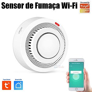 Sensor Detector de Fumaça Wifi Nova Digital Tuya Smart Life