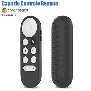 Capa de Proteção do Controle Remoto Chromecast Google TV - Cor Preto