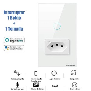 Interruptor Com Tomada Wifi Nova Digital Tuya Smart Life 1b16a