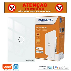 Interruptor Zigbee Tuya Nova Digital de 1 Botão Repetidor de Sinal