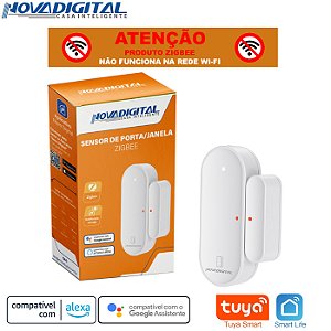 Sensor de Porta e Janela Zigbee Tuya Nova Digital