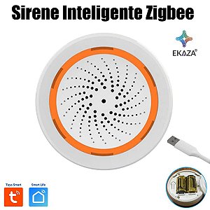 Sirene Inteligente de Alarme Zigbee com 18 tipos de Alerta