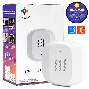 Sensor de Vibração Inteligente Para Automação Zigbee Tuya Ekaza