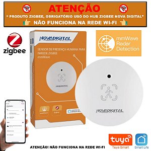 Sensor De Movimento e Presença Humana Radar Mmwave  Zigbee Nova Digital Tuya