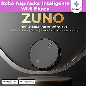 Robô Aspirador De Pó Wi-fi Passa Pano Mapea a Casa Alexa Tuya Ekaza