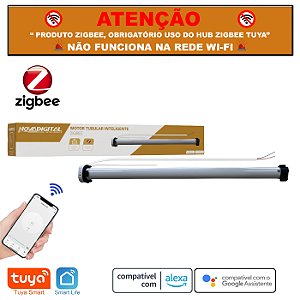 Motor Tubular Para Persianas de Rolo Zigbee Suporta até 10kg Tuya Nova Digital Integração Alexa