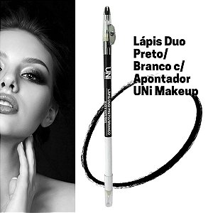 Lápis Duo Preto/ Branco c/ Apontador UNi Makeup