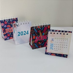 MINI Calendário de Mesa 2024 (capa personalizada)