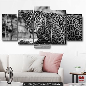 QUADRO DECORATIVO ONÇA PINTADA