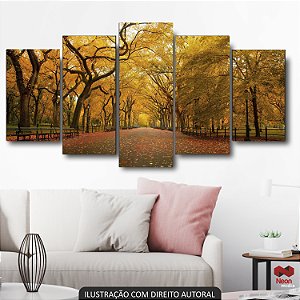 QUADRO DECORATIVO ÁRVORES DE OUTONO