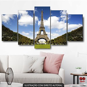 QUADRO DECORATIVO TORRE EIFFEL AO SOL EM PARIS