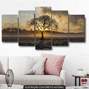 QUADRO DECORATIVO AMANHECER NO CAMPO