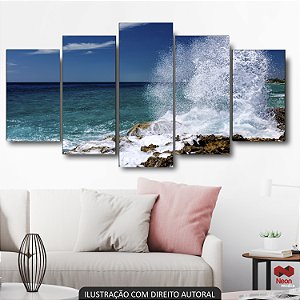 QUADRO DECORATIVO PRAIA DE ONDAS NAS PEDRAS