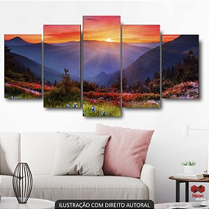 QUADRO DECORATIVO ENTARDECER NO CAMPO