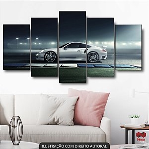 QUADRO DECORATIVO PORSCHE BRANCO