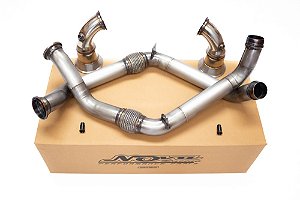 DOWNPIPE PORSCHE PANAMERA TURBO 4.0 V8 INOX 304 409 Ø 4 Ø 3