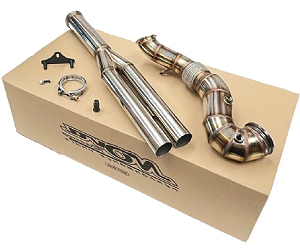DOWNPIPE AUDI RS3 TTRS RSQ3 400CV 2017 EM DIANTE INOX 304 Ø4" X Ø 3"