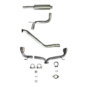 CATBACK GOLF TSI 1.4 NACIONAL AC Ø 2 1/2" ESTILO GTI