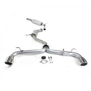 CATBACK GOLF GTI MK7.5 2.0 AÇO CARBONO 2 1/2" NIVEL BAIXO/MEDIO PONTEIRA 4"