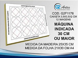 G2F 1178 - Caixeta 3,5x3,5x2 cm para (FOLHAS A4)