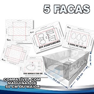 CX 6004 - Caixa (G) para Ovo 22,0x15,0x9,0 cm + Berço com 3 Ovos 100Gr