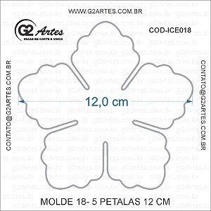 ICE018 - Molde 18 – 5 Pétalas 12 cm