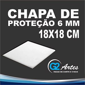 CHAPA PROTETORA DE ROLO - 6mm (18X18 cm)