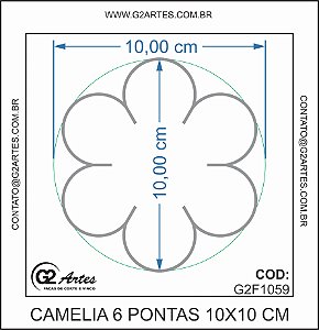 G2F 1059 CAMELIA 6 PONTAS 10X10 CM