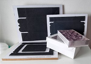 G2F 1244 - Caixa Tampa e Fundo 28X17X10 e 28X17X5 cm (3 Facas)