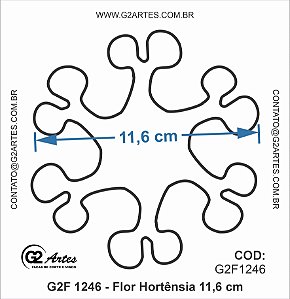 G2F 1246 - Flor Hortênsia 11,6 cm