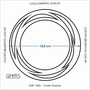 G2F 1224 - Círculo Vazado 15 cm