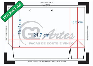 PP 0066 - Sacola 217 X 152 X 55 mm Horizontal - (Meia Faca) FOLHAS A4