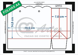 PP 0075 - Sacolinha 148X196X70 mm Escalopada Papel A4 (MEIA FACA)