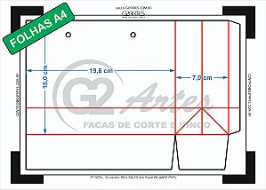 PP 0076 - Sacolinha 196x150x70 mm Papel A4 (MEIA FACA)