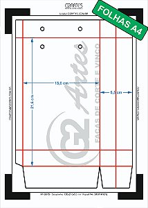 PP 0078 - Sacolinha 130x216x55 mm Papel A4 (MEIA FACA)