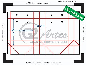 PP 0085 - Faca Sacola A4+ | A12 X L10,25 X P5 cm - Tamanho mini