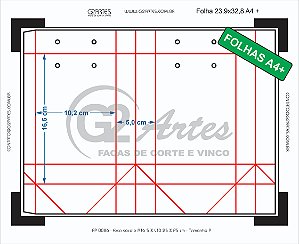 PP 0086 - Faca Sacola A4+ | A16,5 X L10,25 X P5 cm - Tamanho P