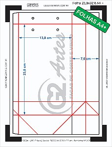PP 0084 - (MEIA Faca) Sacola A23,5 X L13,8 X P7 cm - Tamanho M VERTICAL Papel A4+