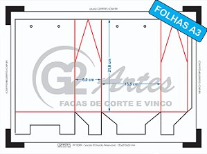 PP 0089 - Sacola fundo americano - Folhas A3 - 135 L x 210 A x 60 P mm