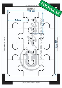 PP 0093 - Quebra Cabeça 12 peças A4