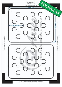 PP 0095 - Quebra Cabeça 12 Peças 2 na Folha A4