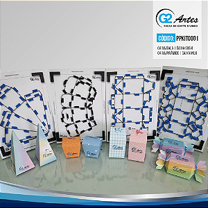 (PP KIT 0001) PP 0001-Caixa Bala 1 | PP 0005-Caixa Milk | PP 0006-Caixa Sushi | PP 0007-Caixa Pirâmide