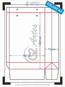 GR 7009 - Sacola Vertical 191 x 73 x 305 mm Papel A3 (Meia faca)