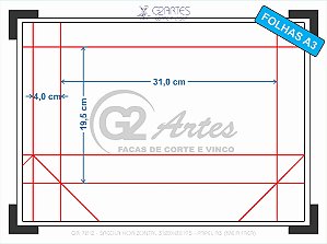 GR 7012 - (MEIA faca) Sacola Horizontal 310x40x195 mm - Papel A3