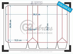 GR 7016 - Sacolinha Papel A3 - 240A x 125L x 65P mm
